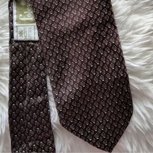 DIOR brown olive luxury silk necktie